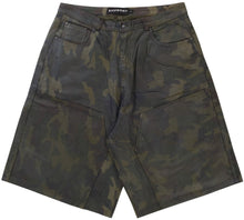GOLD+VINTAGE GALLERY RASPBERRY HILLS 'CAMO' LEATHER SHORTS
