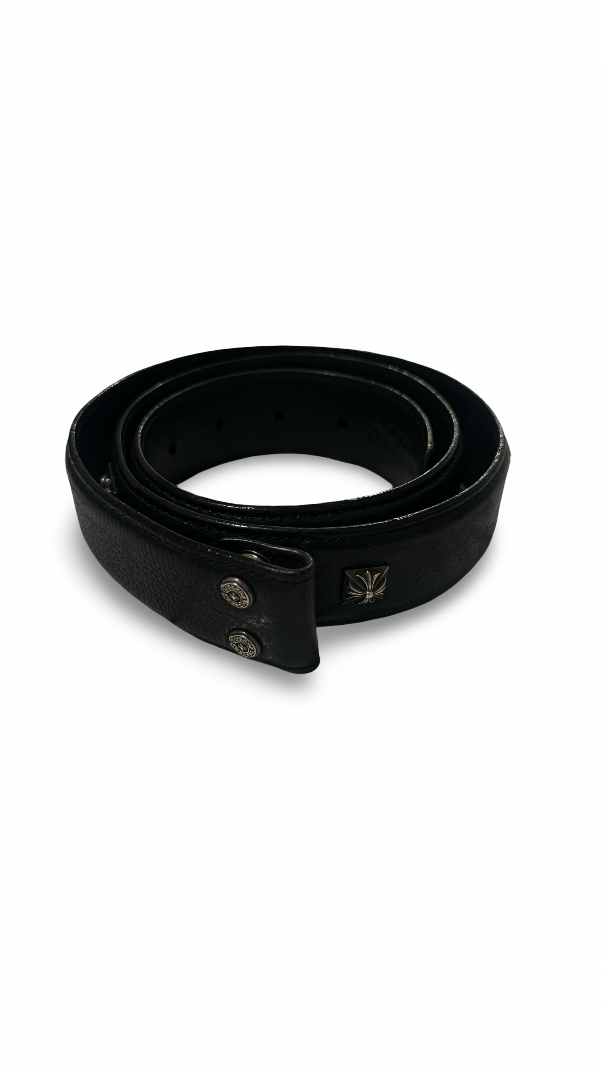 CHROME HEARTS STUDDED LEATHER BELT STRAP