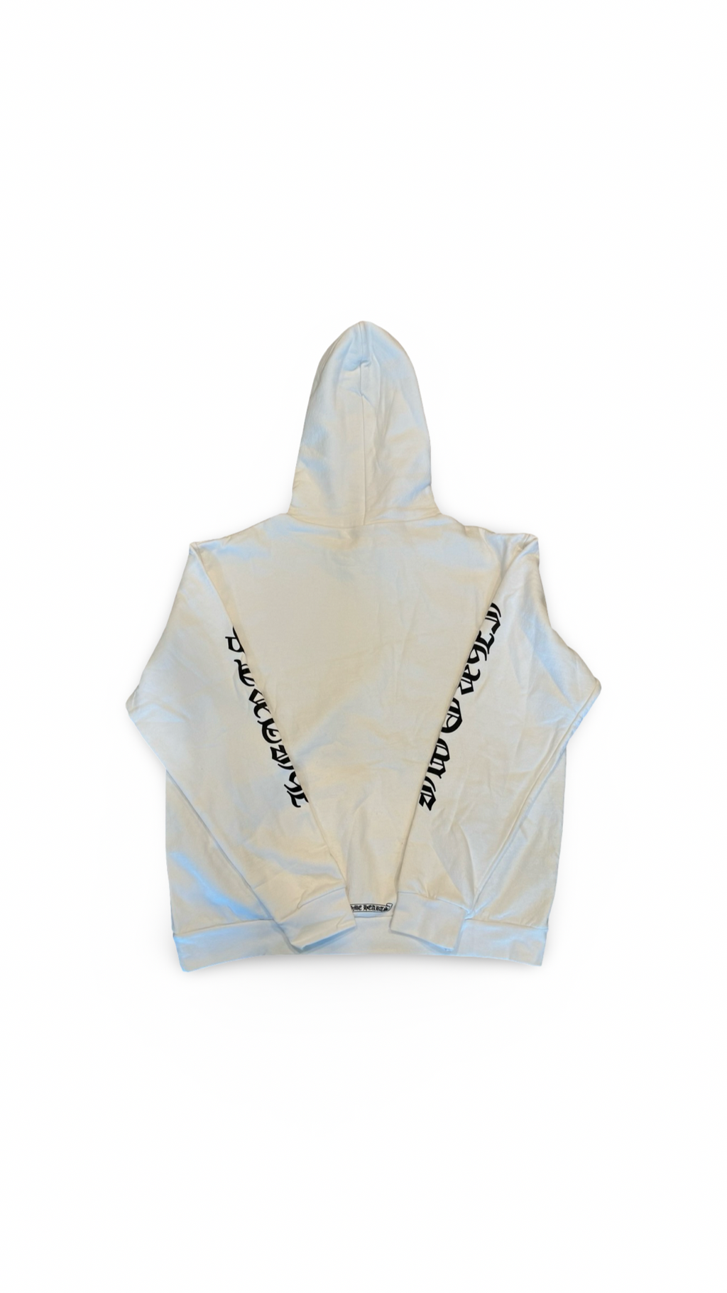 CHROME HEARTS VERTICAL LOGO HOODIE WHITE