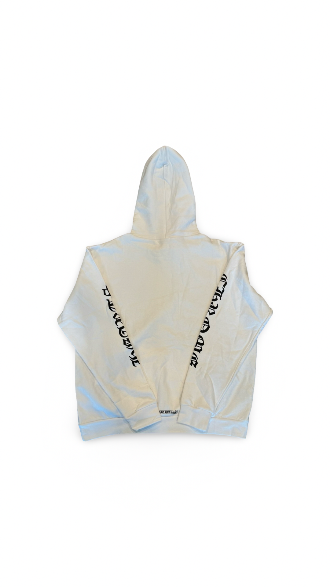 CHROME HEARTS VERTICAL LOGO HOODIE WHITE