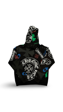 CHROME HEARTS STENCIL HOODIE BLACK