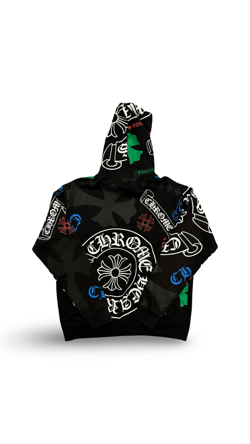CHROME HEARTS STENCIL HOODIE BLACK