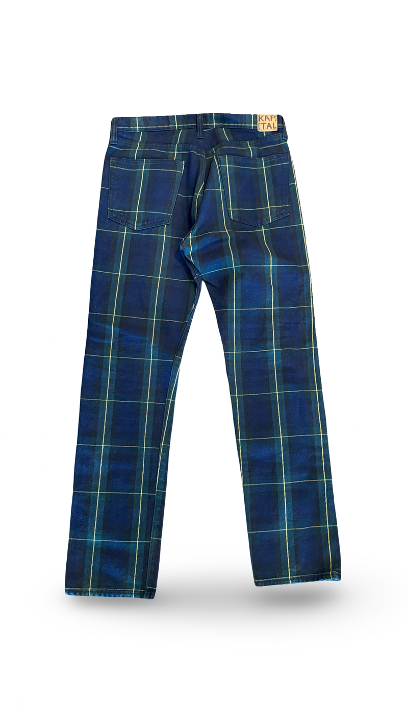 KAPITAL X KAPITAL KOUNTRY STUDDED PLAID PANTS