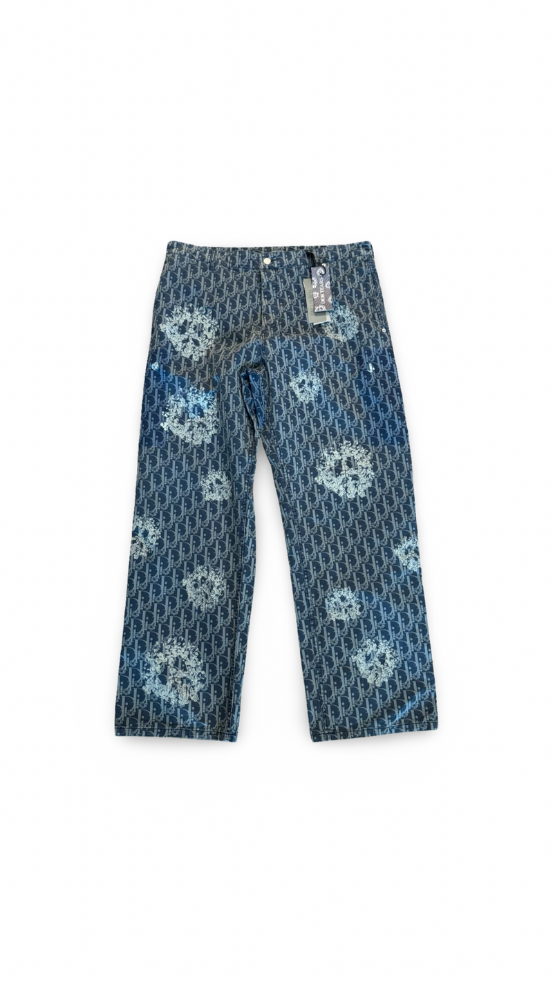 DIOR X DENIM TEARS COTTON DENIM CARPENTER JEANS