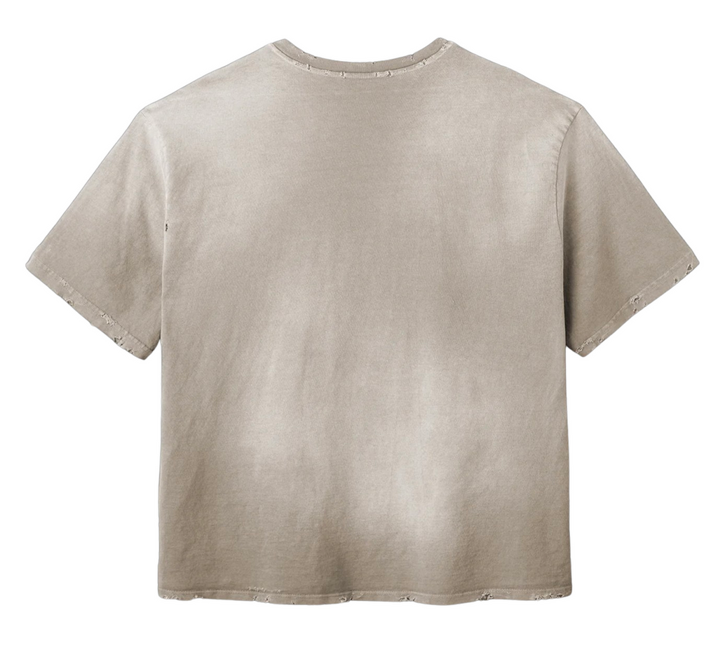 GOLD+VINTAGE GALLERY RASPBERRY HILLS 'TAUPE' BLANK TEE