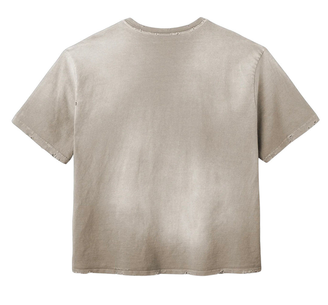 GOLD+VINTAGE GALLERY RASPBERRY HILLS 'TAUPE' BLANK TEE