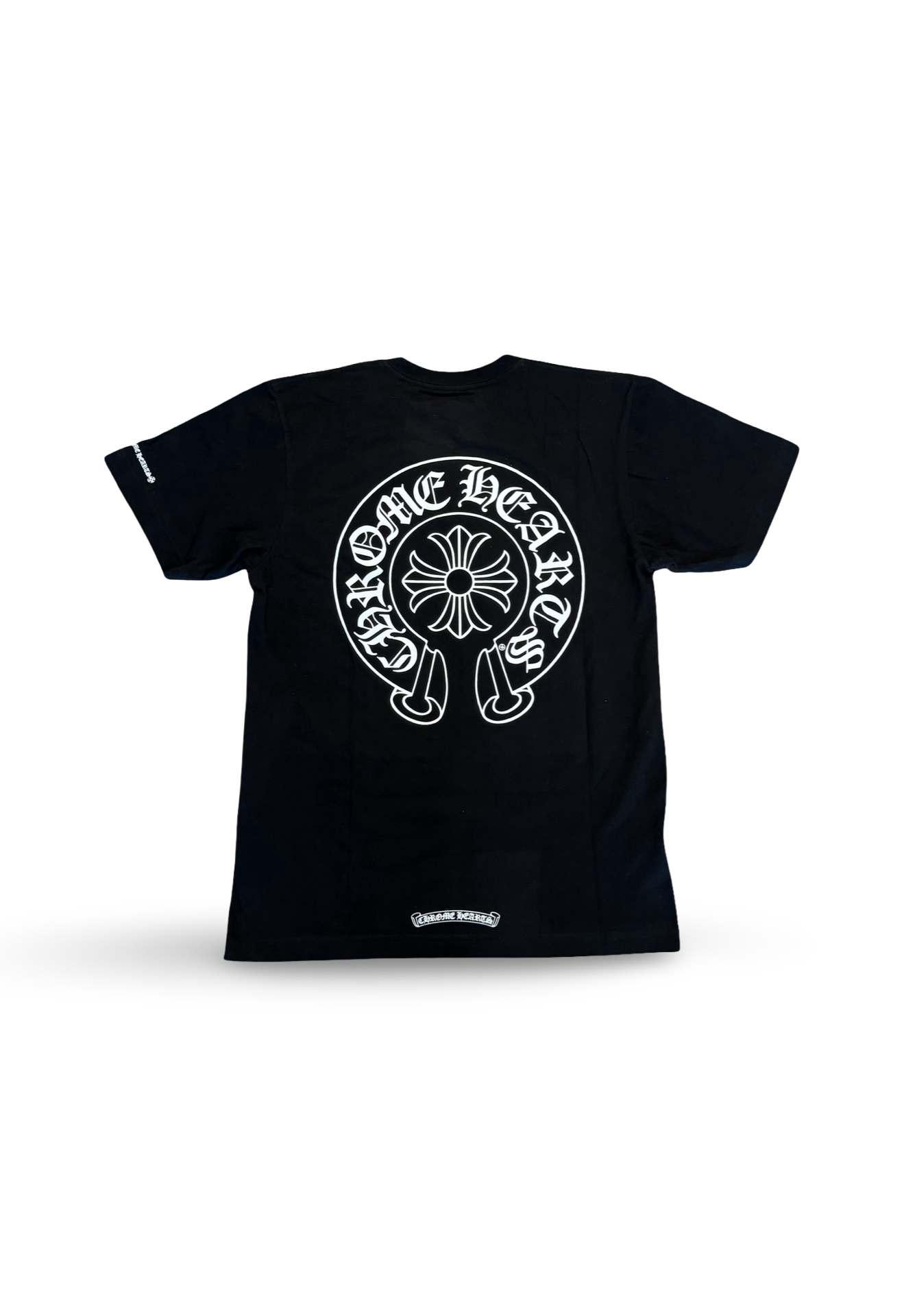 CHROME HEARTS HORSESHOE FLORAL LOGO POCKET TEE