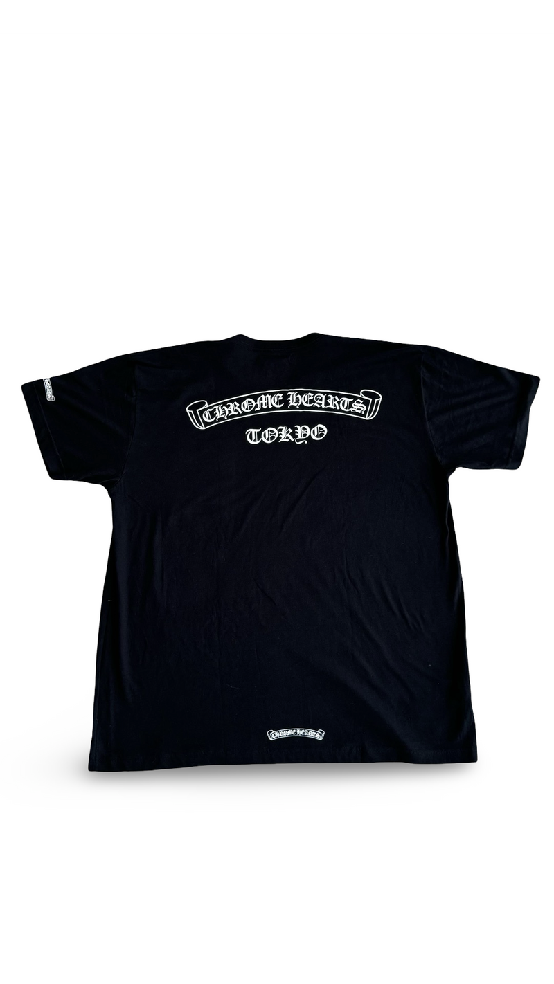 CHROME HEARTS VERTICAL LOGO 'TOKYO' POCKET TEE