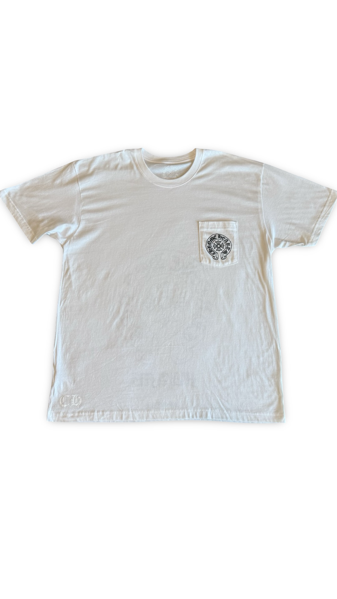 MIAMI EXCLUSIVE WHITE HORSESHOE SHORT SLEEVE POCKET TEE