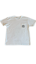 MIAMI EXCLUSIVE WHITE HORSESHOE SHORT SLEEVE POCKET TEE