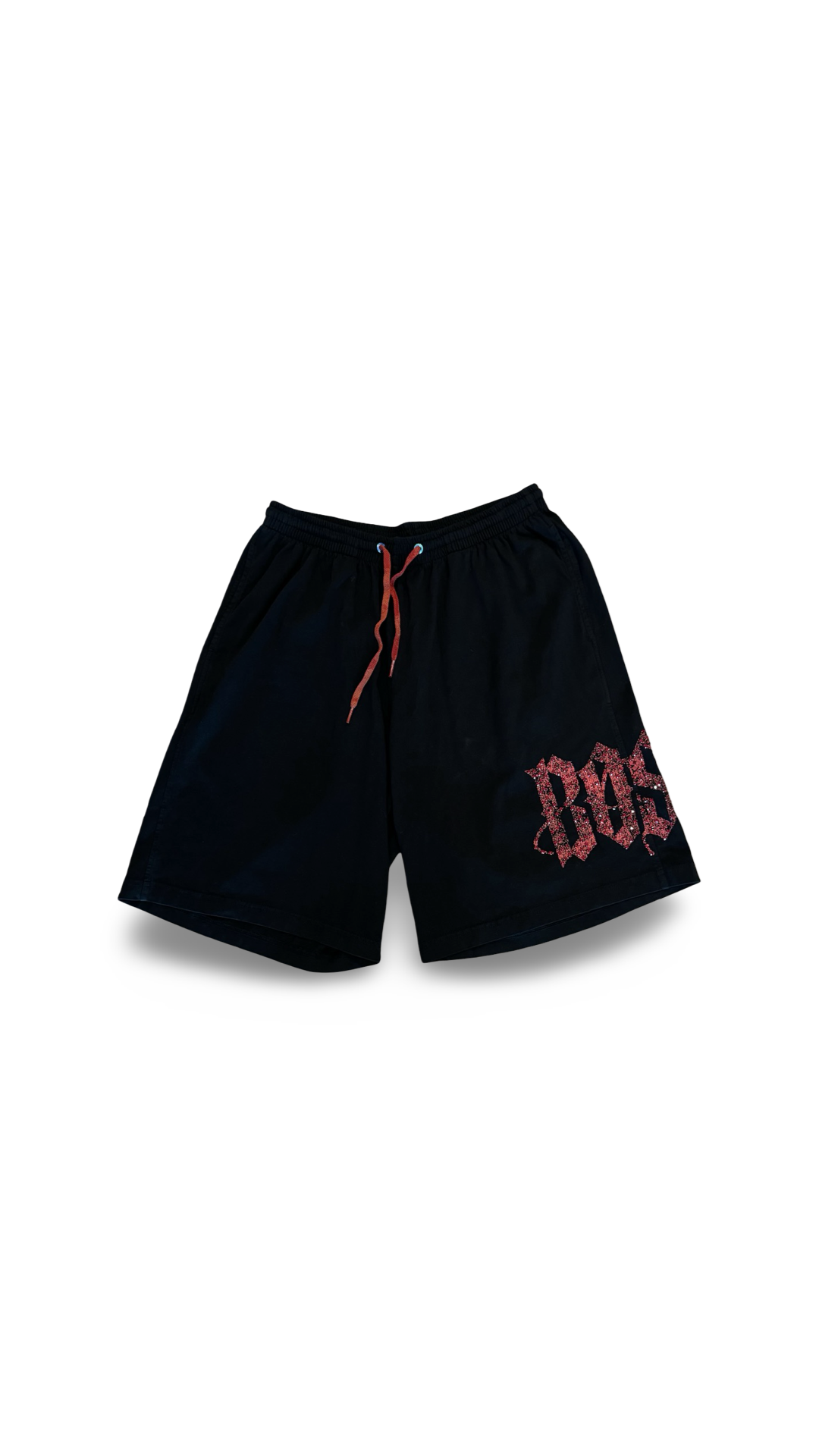 BOSSI RED RHINESTONE SHORTS
