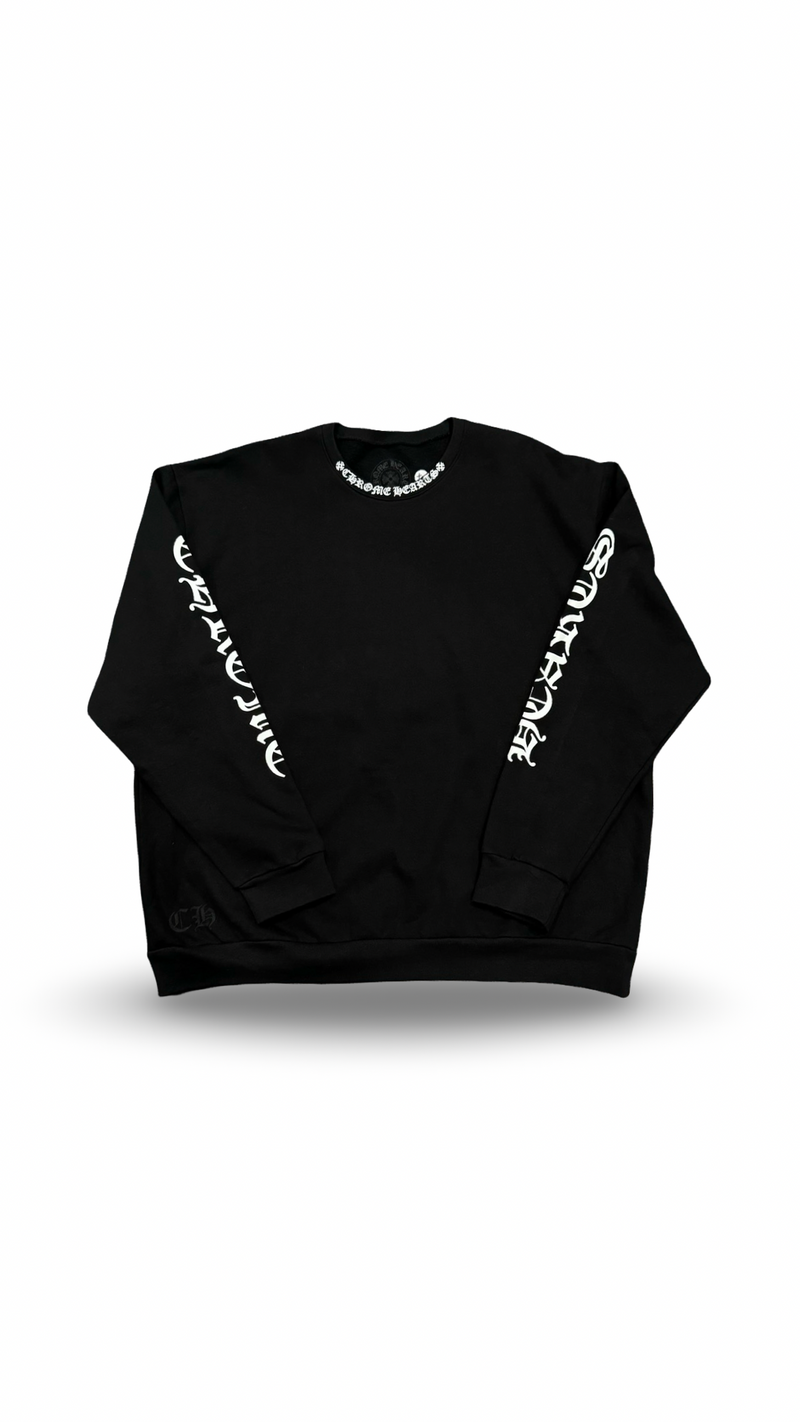 CHROME HEARTS NECK LOGO CREWNECK SWEATSHIRT