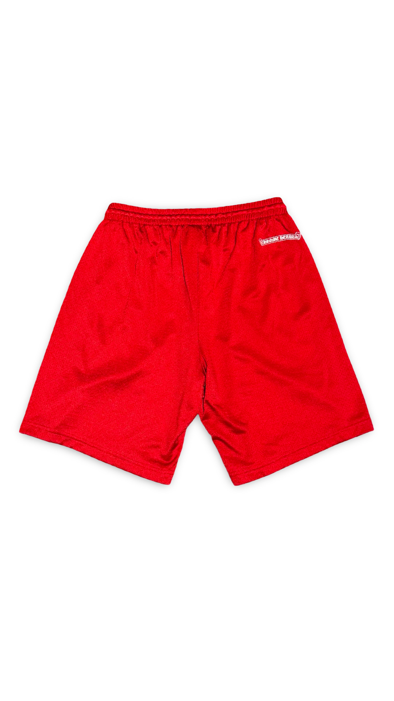 CHROME HEARTS X MATTY BOY 'RED MESH' WARM UP SHORTS