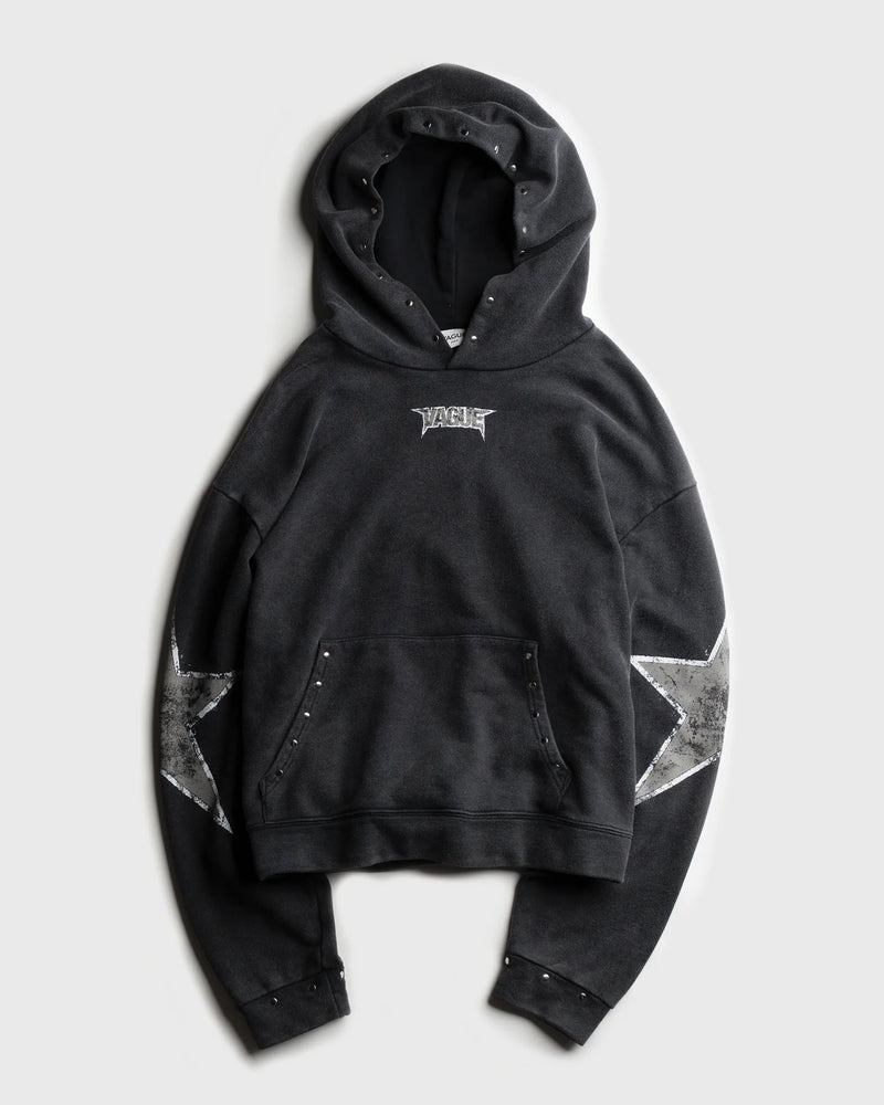 VAGUE STUDIOS STAR STUDDED HOODIE [BLACK]
