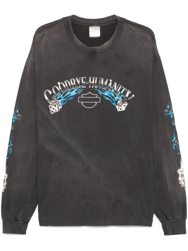 SAINT MICHAEL GOODBYE HUMANITY LONG SLEEVE T SHIRT