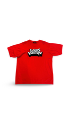LOUIS VUITTON RED GRAPHIC SHORT SLEEVE