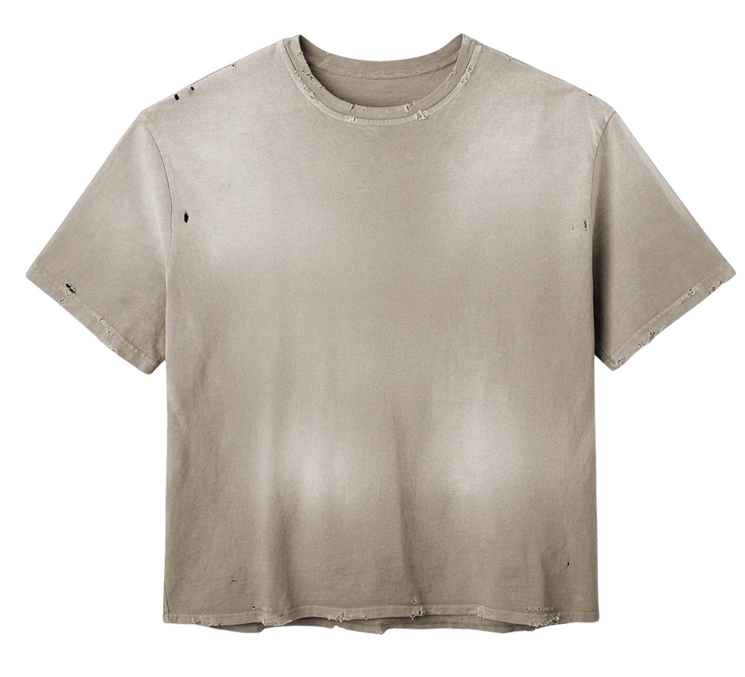 GOLD+VINTAGE GALLERY RASPBERRY HILLS 'TAUPE' BLANK TEE