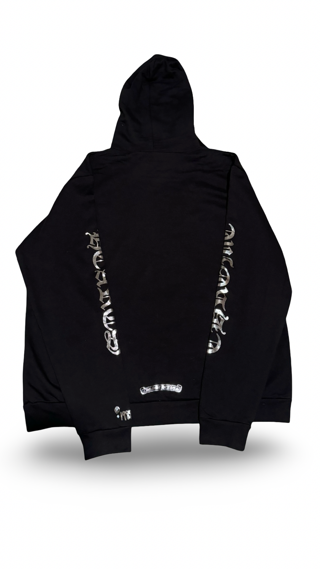 CHROME HEARTS 'REFLECTIVE SILVER' ONLINE EXCLUSIVE VERTICAL LOGO HOODIE