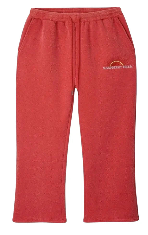 GOLD+VINTAGE GALLERY RASPBERRY HILLS 'CASAMIGOS' RED SWEATPANTS