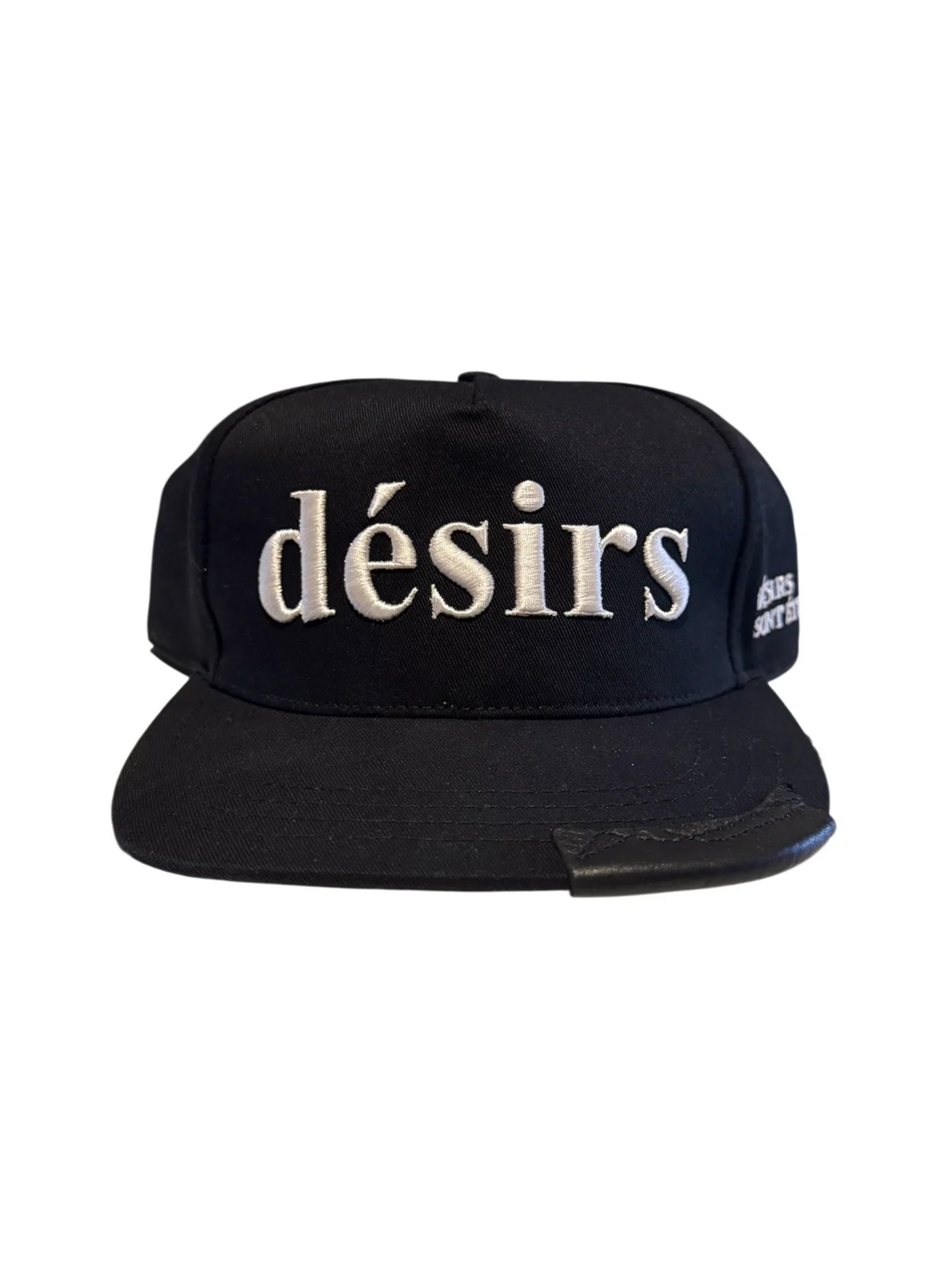 MATIÈRE DE DÉSIRS LEATHER PATCH HAT ‘BLACK’