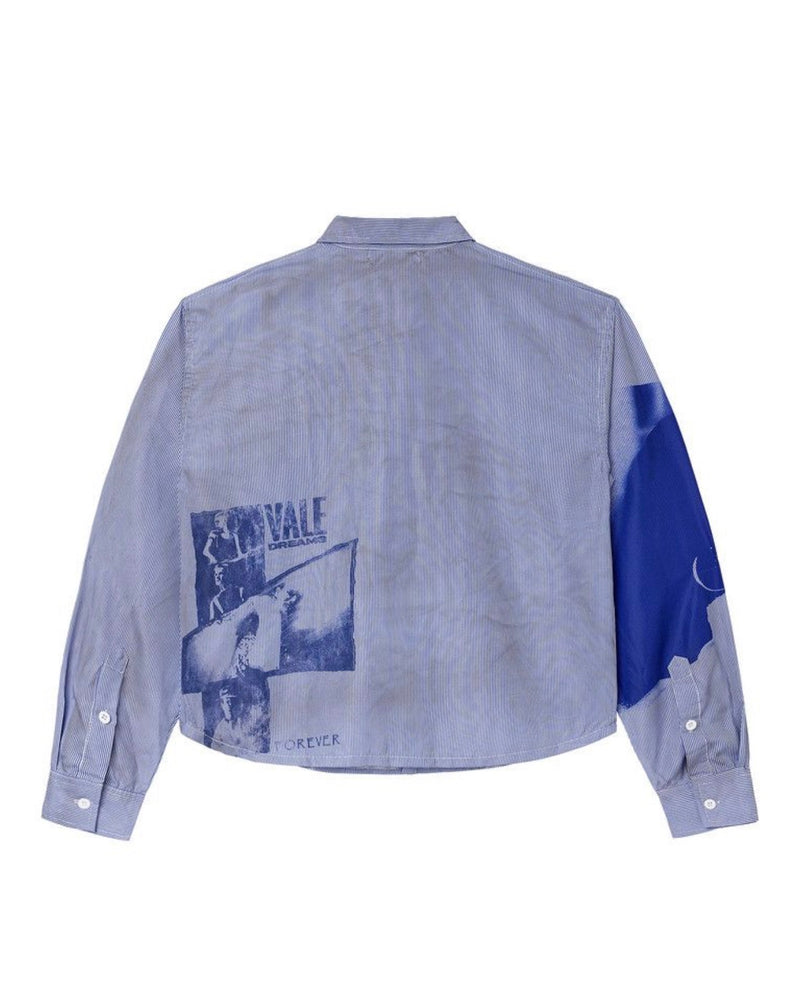 VALE FOREVER FREEDOM BUTTON-UP STRIPPED/BLUE