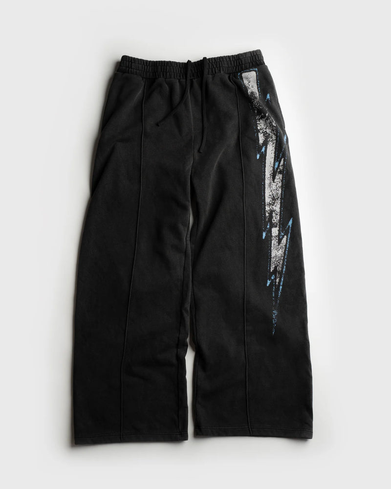 VAGUE STUDIOS ‘PLEATED LOGO SWEATPANTS’ [BLACK]