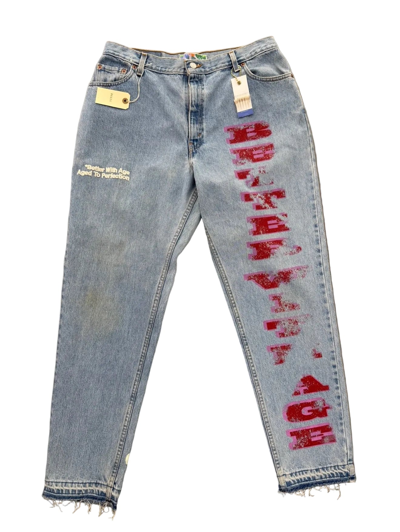 BETTER WITH AGE RED LOGO JEANS