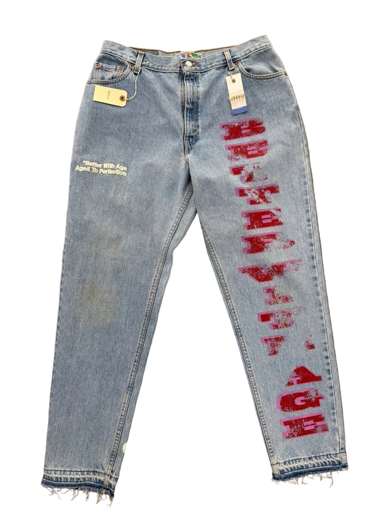 BETTER WITH AGE RED LOGO JEANS