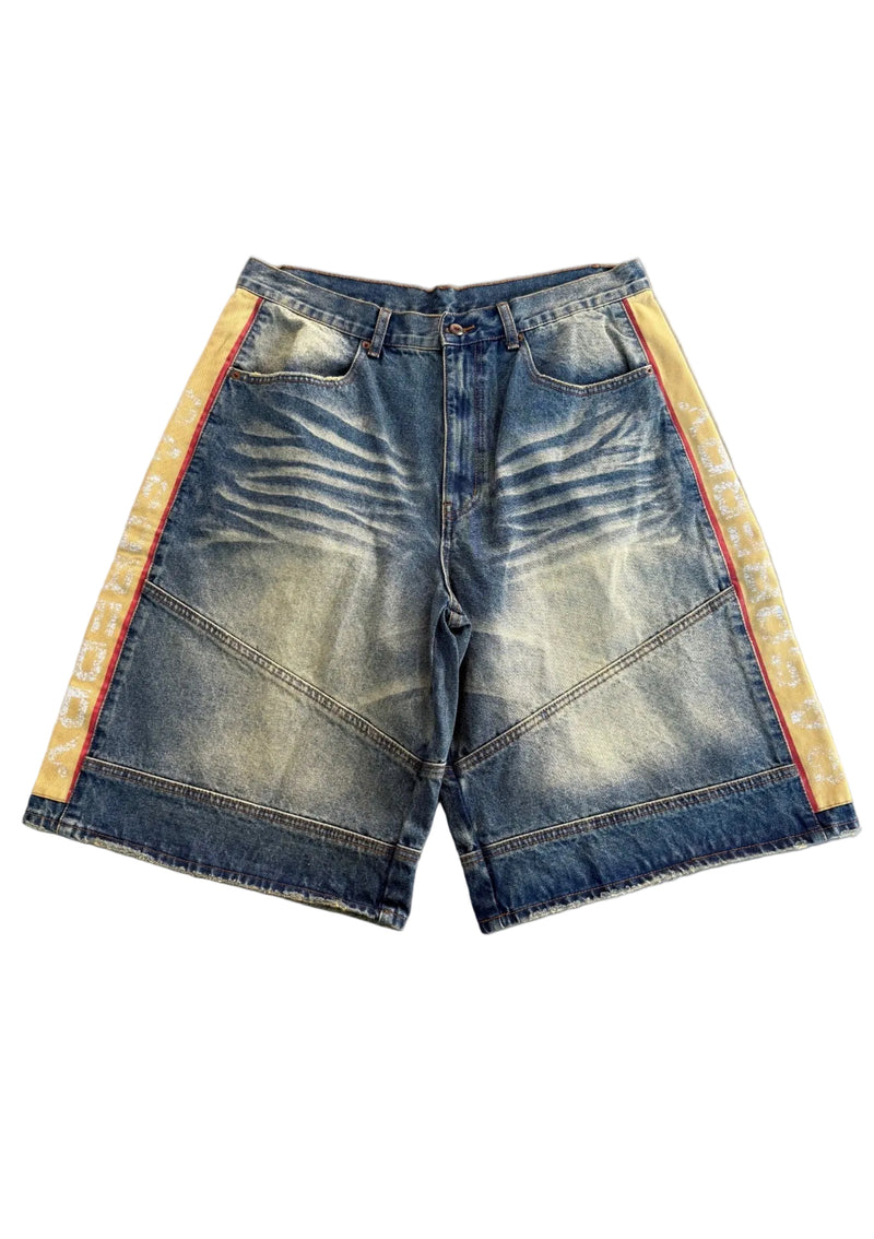 GOLD+VINTAGE GALLERY RASPBERRY HILLS CIVIC DENIM JORTS
