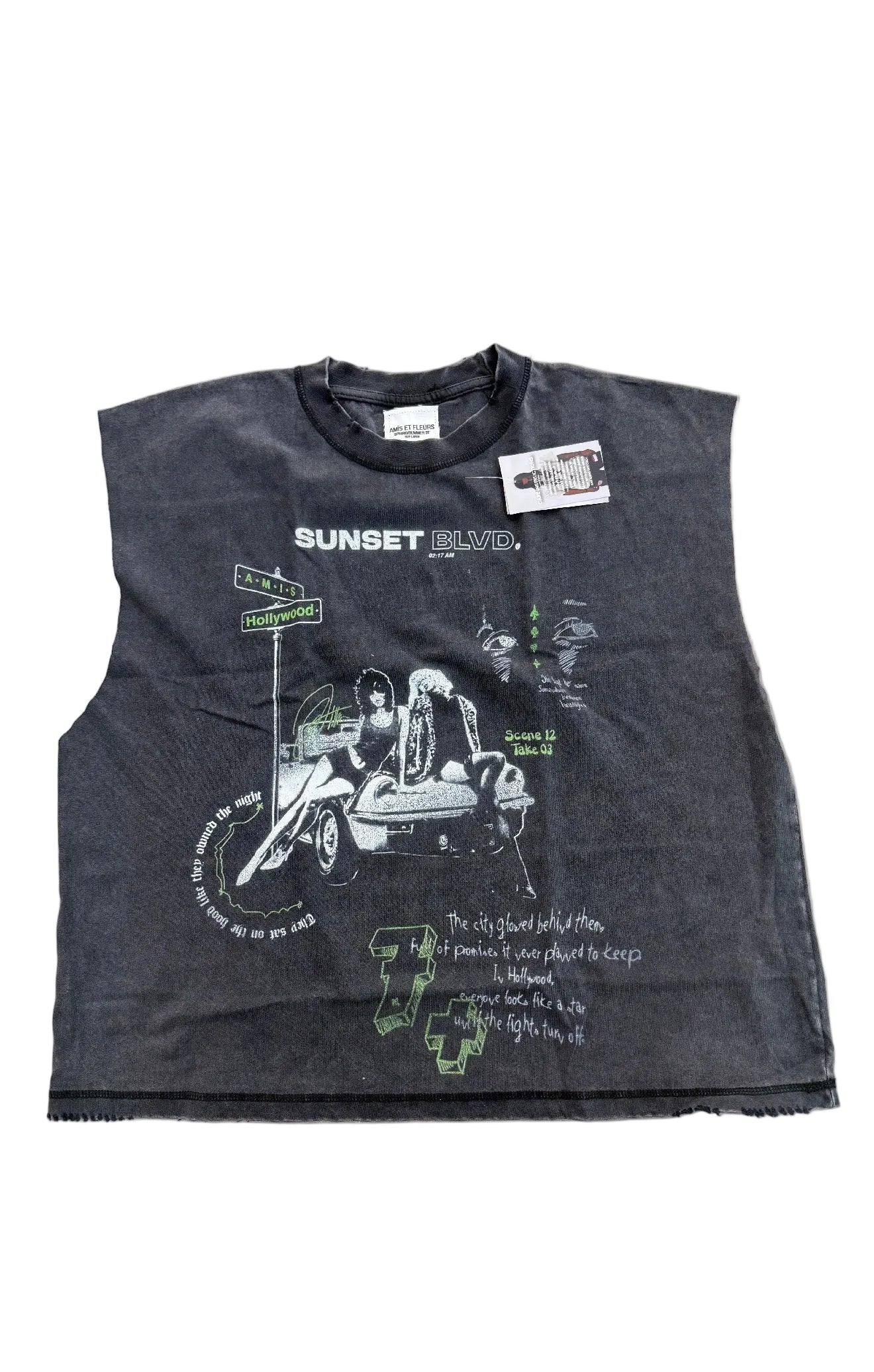 AMIS ET FLEURS SUNSET BLVD CUTOFF TEE