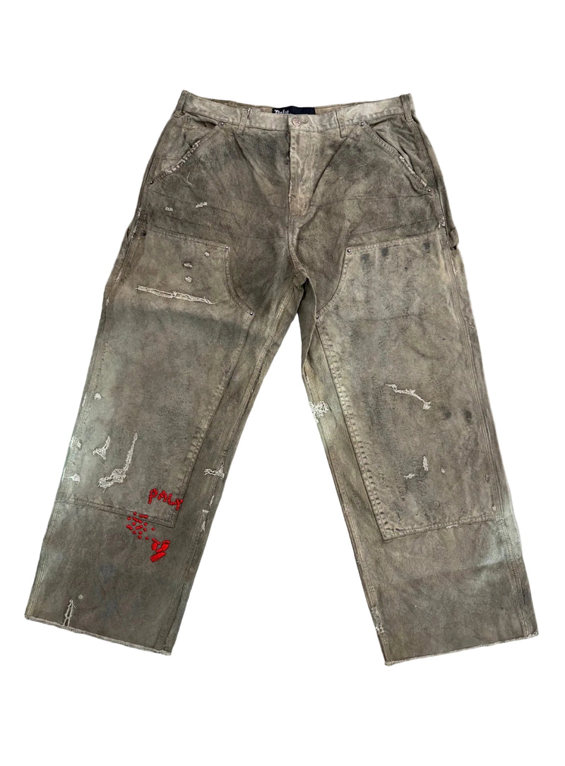 PALY BEEN THRU IT WAXED DOUBLE KNEE PANTS