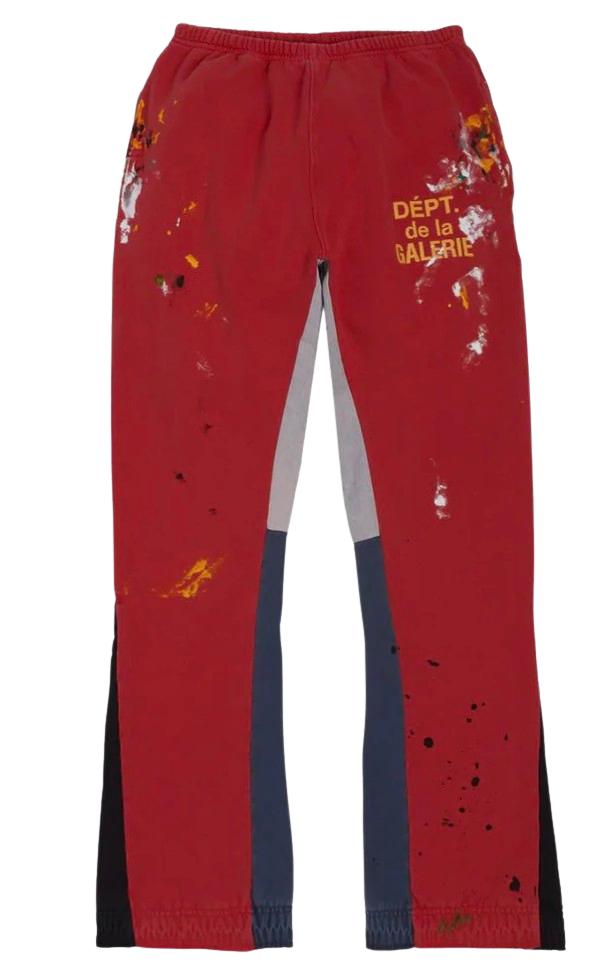 GALLERY DEPT. PAINTED RED FLARE SWEATPANTS