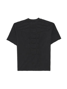 SATOSHI NAKAMOTO BLACK LOGO EMBOSSED TSHIRT