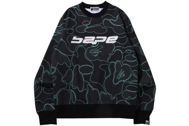BAPE TEXT CODE CAMO CREWNECK