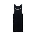 CHROME HEARTS NECK LOGO BLACK TANK TOP