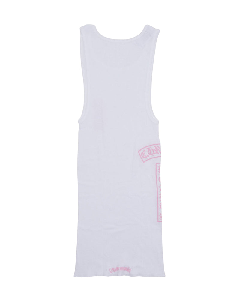CHROME HEARTS TBAR LOGO PINK TANK TOP