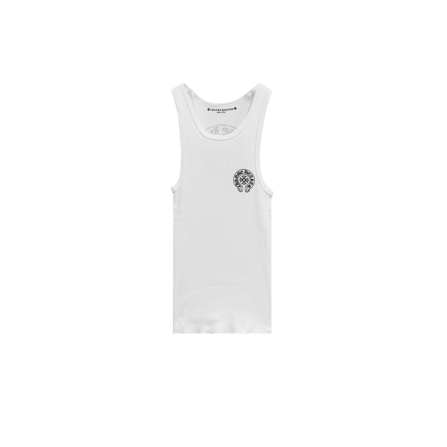 CHROME HEARTS WHITE HORSESHOE LOGO TANK TOP