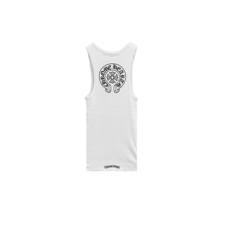 CHROME HEARTS WHITE HORSESHOE LOGO TANK TOP