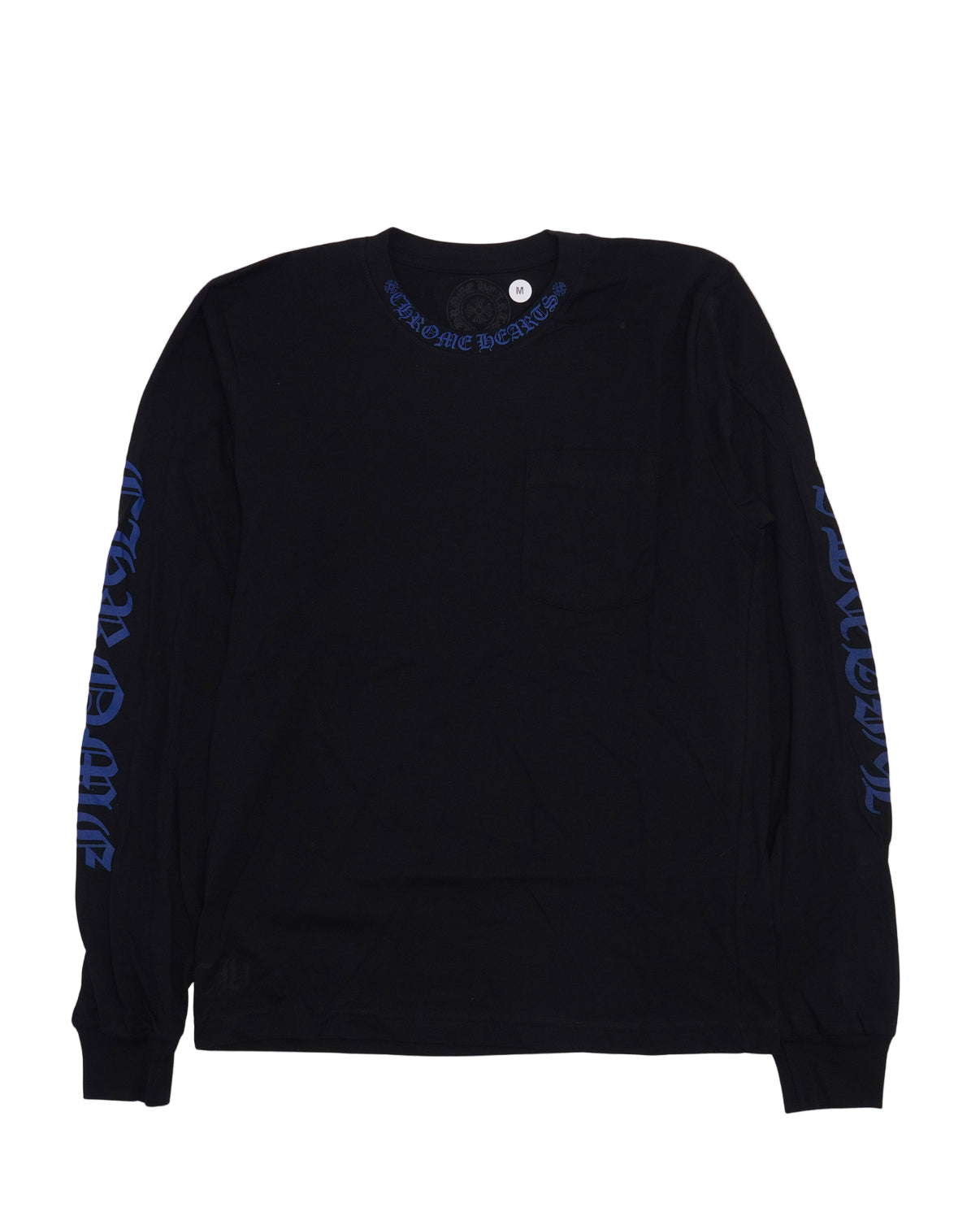 CHROME HEARTS NECK LOGO BLUE LONG SLEEVE