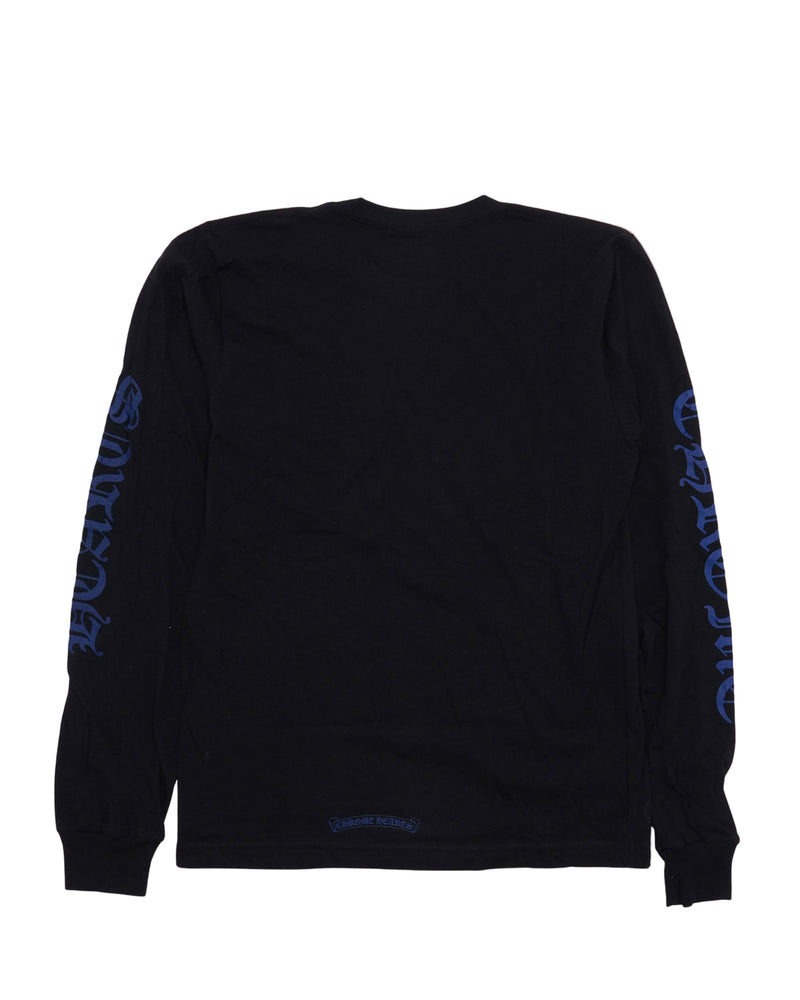 CHROME HEARTS NECK LOGO BLUE LONG SLEEVE