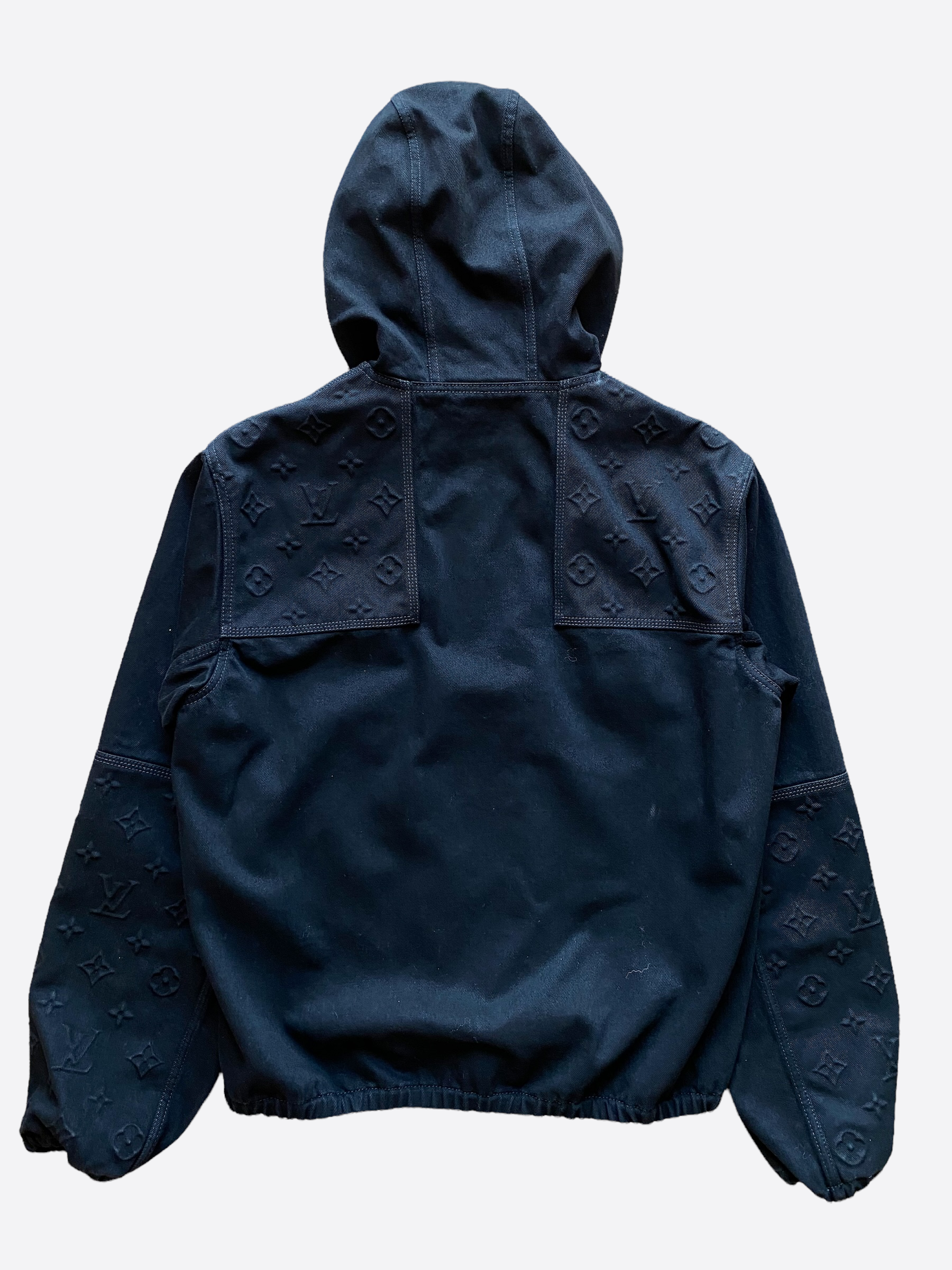 LOUIS VUITTON BLACK MONOGRAM CARPENTER JACKET