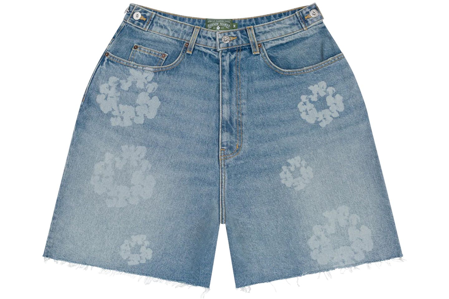 DENIM TEARS LASER WREATH DENIM SHORTS