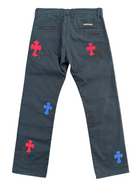 CHROME HEARTS MULTICOLOR CROSS PATCH CHINOS