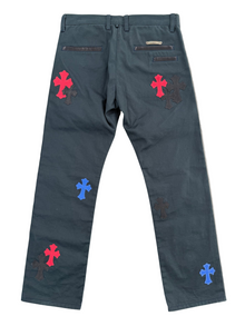CHROME HEARTS MULTICOLOR CROSS PATCH CHINOS