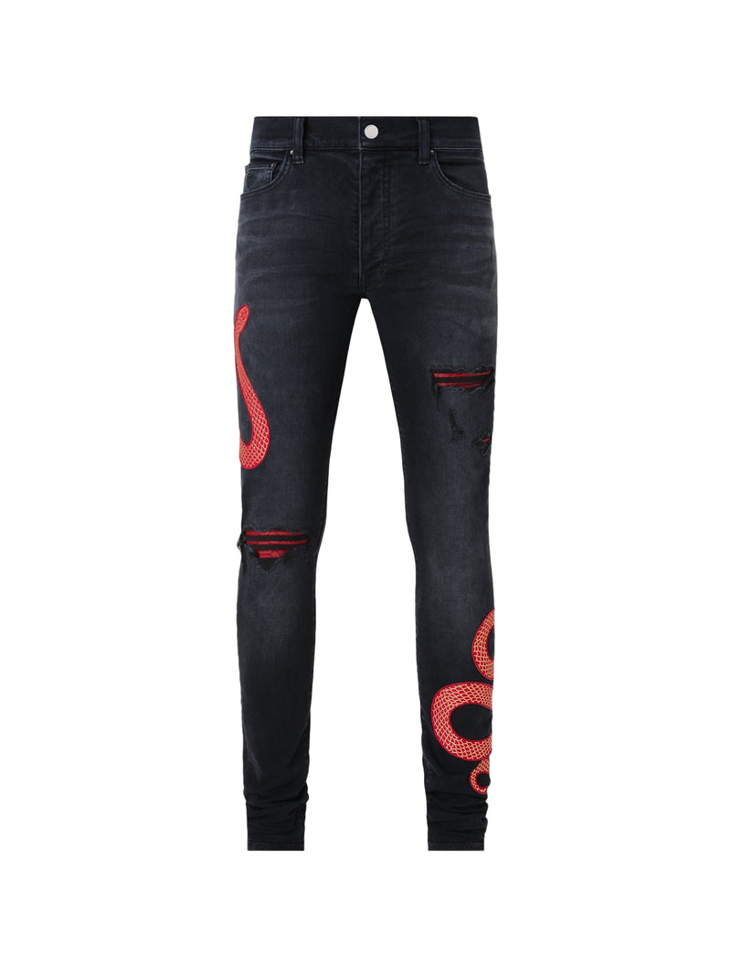 AMIRI SNAKE SKINNY JEAN