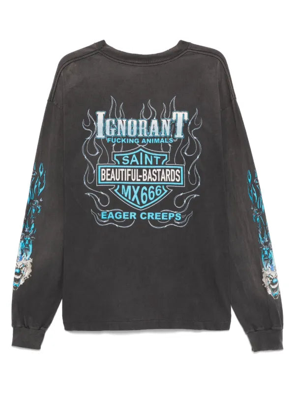 SAINT MICHAEL GOODBYE HUMANITY LONG SLEEVE T SHIRT