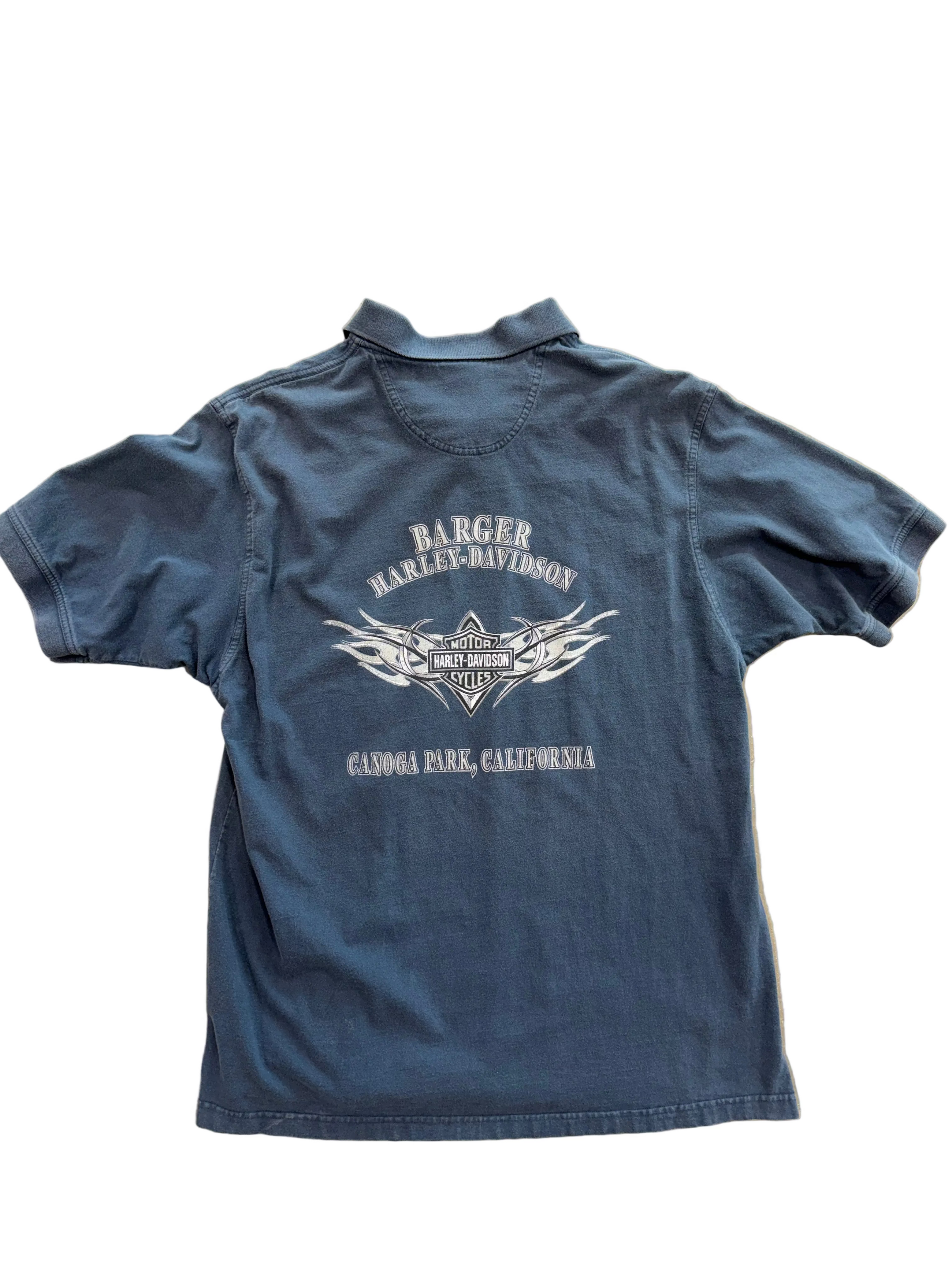 VINTAGE HARLEY DAVIDSON NAVY POLO