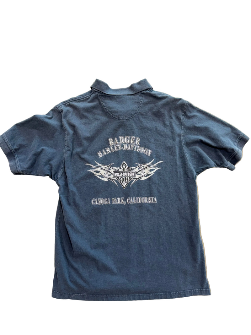 VINTAGE HARLEY DAVIDSON NAVY POLO
