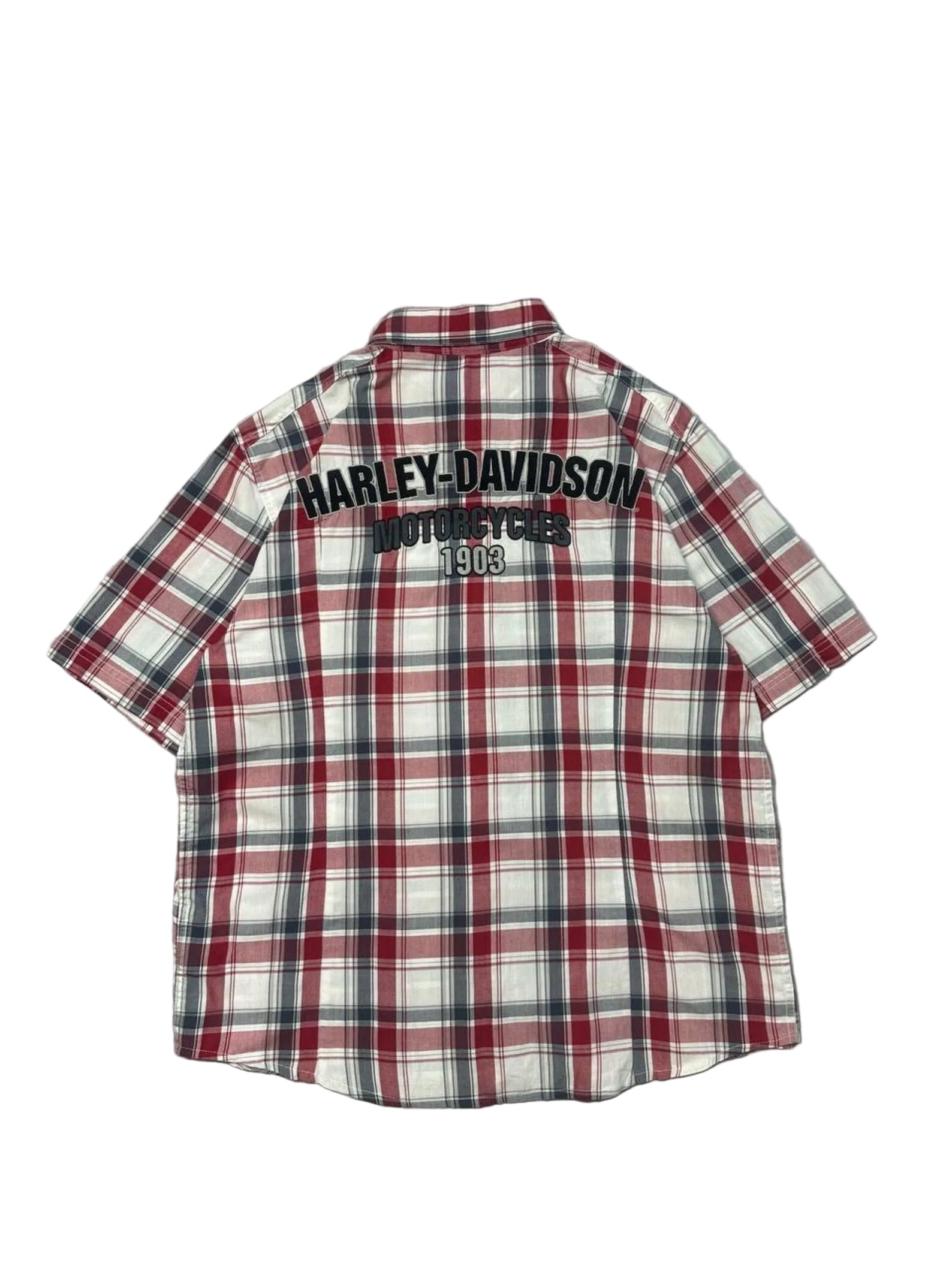 VINTAGE HARLEY DAVIDSON SHORT SLEEVE PLAID SHIRT