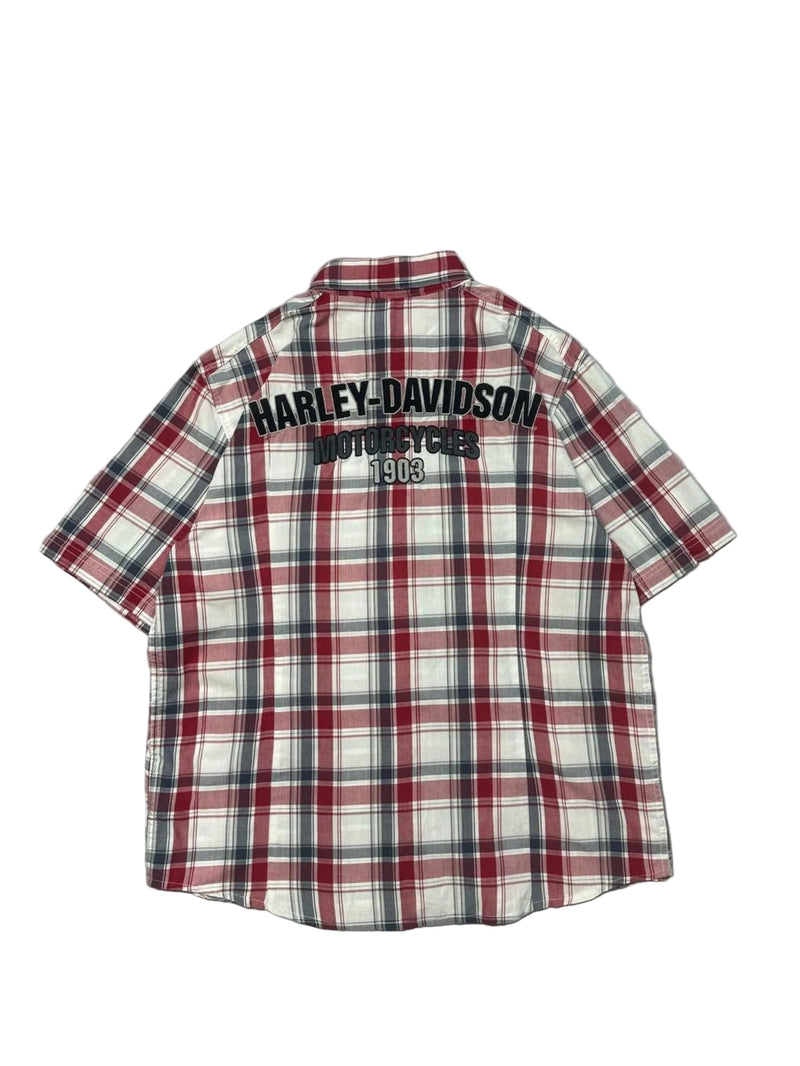 VINTAGE HARLEY DAVIDSON SHORT SLEEVE PLAID SHIRT
